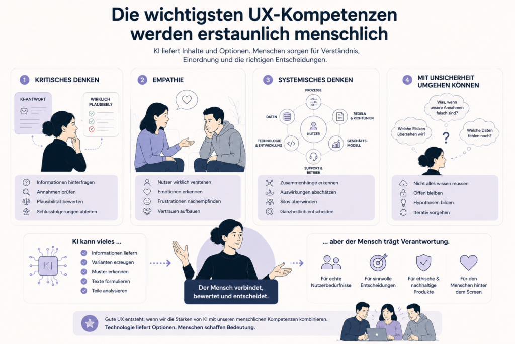 Die wichtigsten UX-Kompetenzen werden erstaunlich menschlich